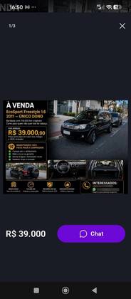 FORD ECOSPORT 1.6 FREESTYLE 8V FLEX 4P MANUAL FORD ECOSPORT 1.6 FREESTYLE 8V FLEX 4P MANUAL